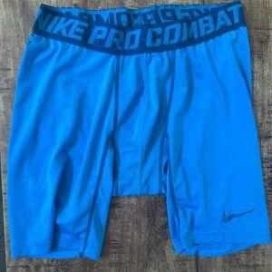 Nike Pro Combat Turquoise Shorts